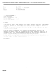 [Email from Gavin Stewart to Mounif Fawaz regarding the Ocean Traders]