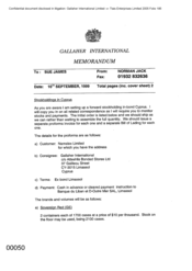 Gallaher International Limited[ Memo from Norman Jack to Sue James regarding Stockholding in Cyprus 19990910]