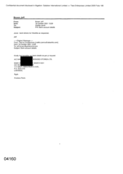 [Letter from Jeff Brown to Waldie Janet regarding bank details for Atteshlis as requested]