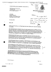 [Letter from Duncan McCallum to Jeff Jeffery regarding partnership meeting held at Weybridge]