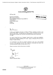 [Letter from Jeff Jeffery to Duncan Mc Callum regarding Discussion]