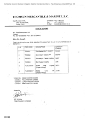 [Letter from Ajit Antony to Joseph regarding stock report]