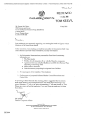 [Letter from Jeff Jeffery to Duncan McCallum regarding Cyprus meeting]