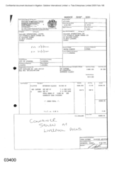 Invoices of 800 cartons of cigarettes - Sovereign Classic