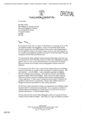 [Letter from Jeff Jeffery to Mike Wells regarding UK cigarette market and smuggling]