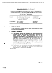 Gallaher group plc[Minutes of a meeting of the Committee of the Board of Directors of the company held at 4 pm at Slaughter and May, One Bunhill Row, London]