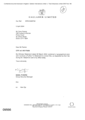 [Letter from Nigel P Espin to Chris Patrick regarding witness statement]