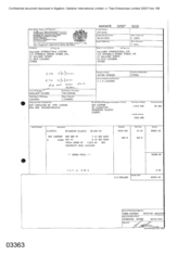 Invoices of 800 cartons of cigarettes - Sovereign Classic Lights