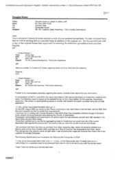 [Email from Karen Douglas to Susan Schiavetta regarding Customs Sales Reporting-Third Country Destinations]