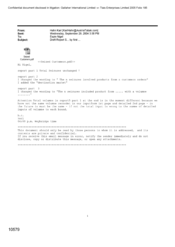 [Email from Hahn Karl to Nigel Espin regarding draft report of the total seizures by the first customer]