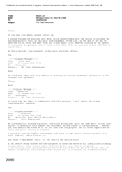 [Email from Jon Moxon to Norman Jack regarding Tlais Enterprises]