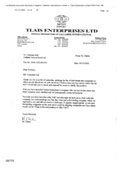 Tlais Enterprises Ltd[Memo from M Clarke to Norman Jack regarding Customer List]