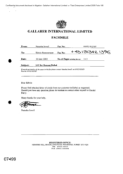 Gallaher International Limited[Memo from Natasha Jewell to Edwin Sommerauer regarding L/C for Ronson Dubai]