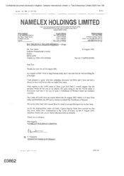 [Letter from F Nammour to Sue James regarding the 5, 400 cases of State Line Soft Pack]