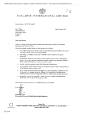 [Letter fro Norman BS Jack to P Tlais regarding Stocks held in Dubai]