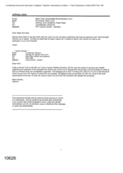 [Email from Robin Miller to Jane Jeffreys Regarding Cyprus Samples]