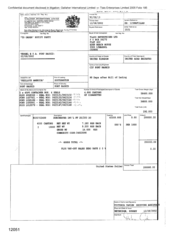 [Invoice from Gallaher International Limited to Tlais Enterprises Limited regarding 4, 000 cartons of cigarettes]