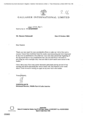 [Letter from Norman BS Jack to Hazzem Mahmoudi regarding visit to Iran and level of distribution achieved]