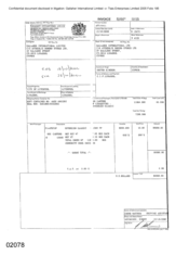 [Invoice from Atteshlis Bonded Stores Ltd on behalf of Gallaher International Limited for Sovereign Classic Cigarettes]