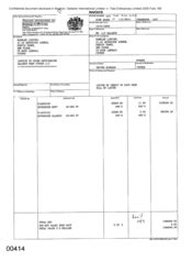 [Gallaher Intentional Limited invoice for Sovereign KSFT products]