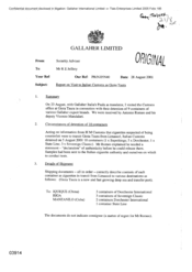 Gallaher Limited [Memo from Security adviser to RE Jeffery regarding Report on Visit to Italian Customs as Gioia Taura]