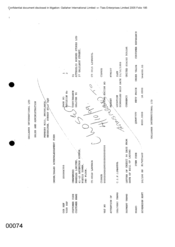 [Gallaher International Ltd Order/sales acknowledgement form on Sovereign F]