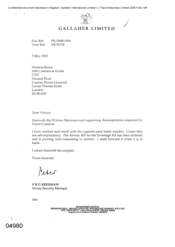 [Letter from PRG Redshaw to Victoria Bonsu regarding witness statement requested by Dutch Customs]