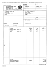 [Invoice from JL Spirits & Tobacco Ltd on behalf of Gallaher International Limited on Sovereign Classic]