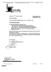 [Letter from George Pouos to Sue James regarding Certificates of Deposit released]