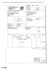 [Invoice from Atteshlis Bonded Store Ltd on behalf of Gallaher International Limited on Sovereign Classic]