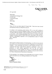 [Letter from Jeff Jeffery to Mike Wells regarding the memorandum of understanding]