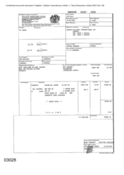 Invoices of 800 cartons of cigarettes Sovereign Lights