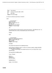 [Email from Stephen Perks to Nigel Espin regarding seizure brugge]