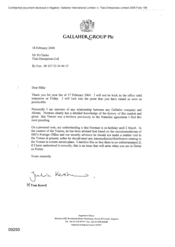 [Letter from Tom Keevil to M Clarke regarding Namelex agreement]