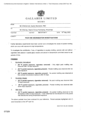 Gallaher Limited[Memo from S McDermott to A Murray regarding Pack Ink Degradation Investigations]