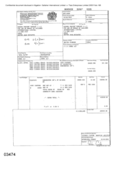 Invoice of 4000 cartons of cigarettes - Dorchester Int'l