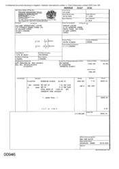 [Invoice from Gallaher International Limited to Namelex Limited for Sovereign Classic cigarettes]