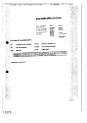 [Letter from Rosenblatt Solicitors to Slaughter & May regarding distribution Agreement Gallaher international Limited and Tlais Enterprises Limited]