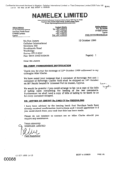 [Letter from Fadi Nammour to Sue James regarding the first consignment notification]