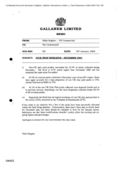 Gallaher Limited[Memo from Nikki Hogben regarding pack swap research - December 2001]