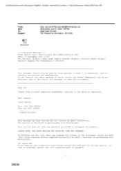 [E-mail fron Joe Daly to Nigel Espin Regarding Request for information JD115/03]