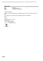 [Note from Terri Kovic to Julia Kershaw Correct Letter to Tlais Enterprises]