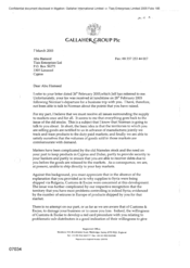 [Letter from Tom Keevil regarding problems facing market supply]