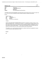 [Letter from Norman Jack to Julia Kershaw regarding Pack markings contacts manufacture]