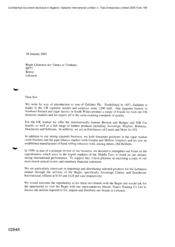 [Letter from Norman Jack to Reggie Libanaise des Tabacs et Tombacs regading introduction of Gallaher Plc]