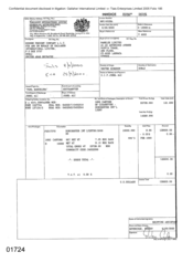 [Invoice from Namelex Limited to Gallaher International Ltd for Darchester Int Light]