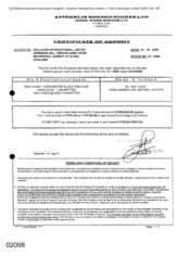 [Certificate of deposit from Gallaher International Limited to Atteshlis Bonded Stores Ltd for Dorchester black cigarettes]