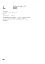 [Letter from Ocean Traders International to Mounif Fawaz regarding Brian Nathan]