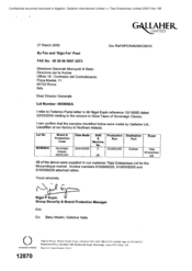 [Letter from Nigel P Espin to Direzione Generale Monopoli di Stato regarding the confirmation of the samples that were made by Gallaher Ltd]