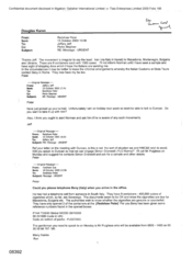 [Email from Peter Redshaw to Jeff Jeffery regarding the Movement of the Containers]